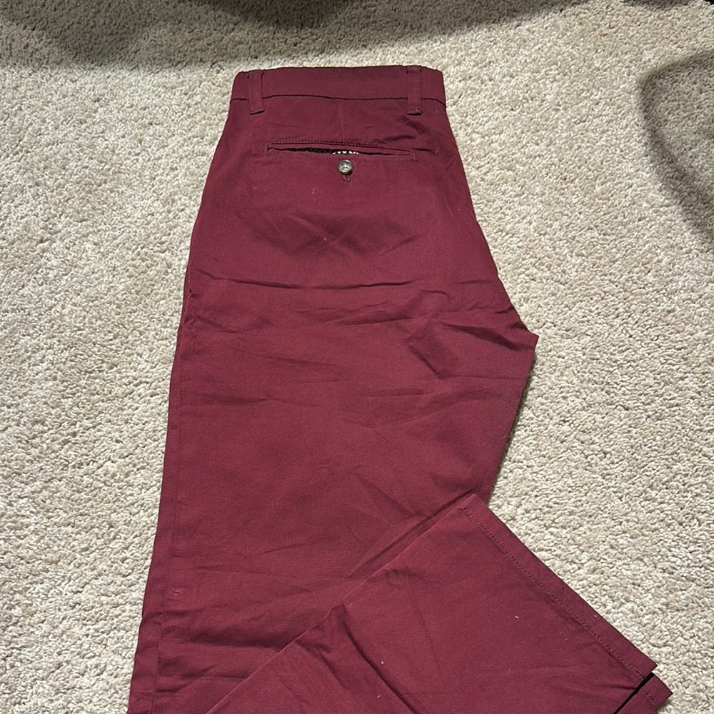 Red Chinos with Soft Cotton Blend and Regular Fit